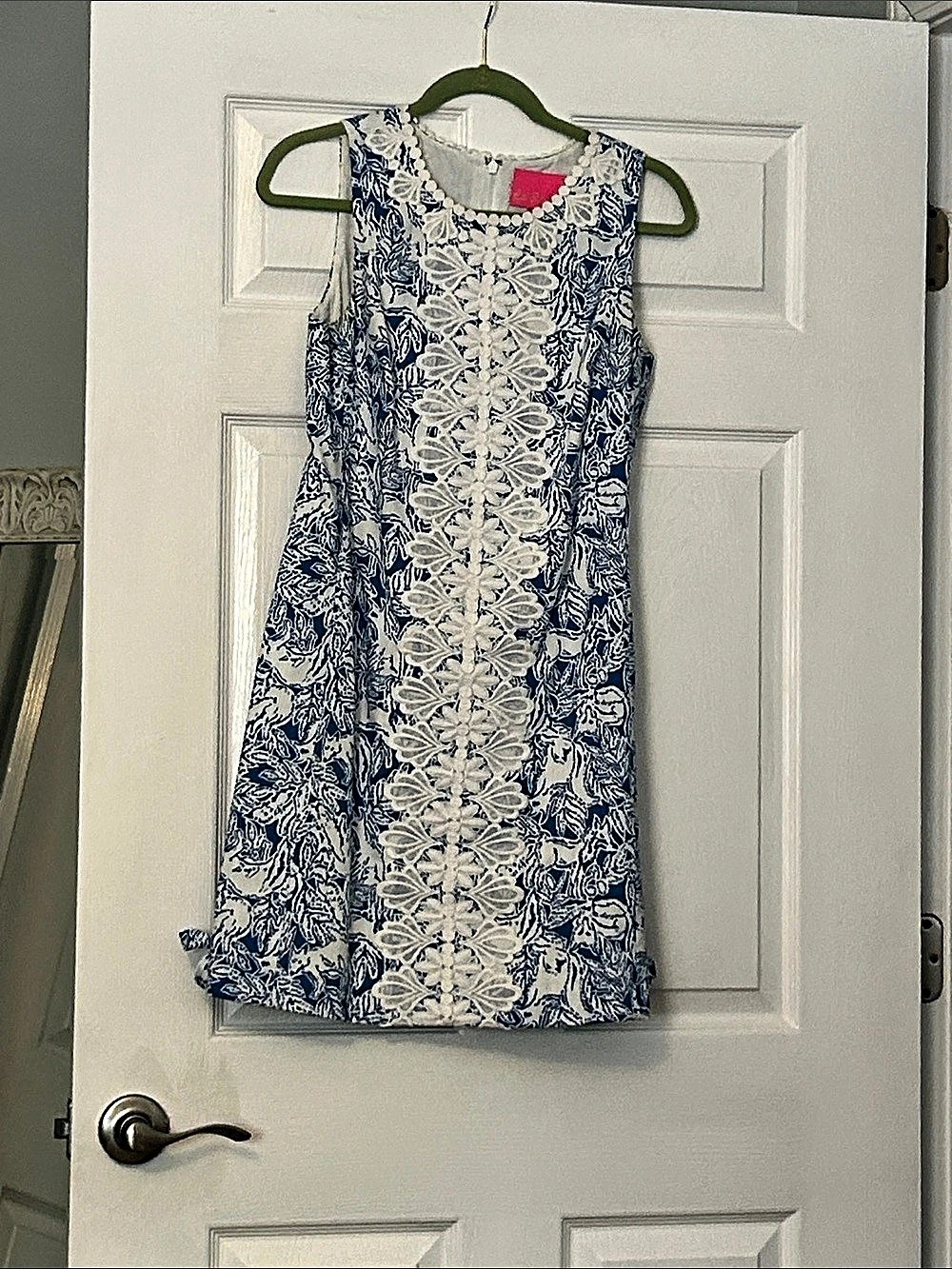 Lilly Pulitzer Mila Shift Dress Blue & White Floral Mini